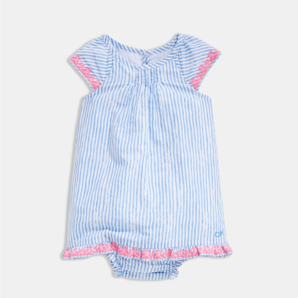 Vineyard Vines sunbleached stripe embroidered dress set